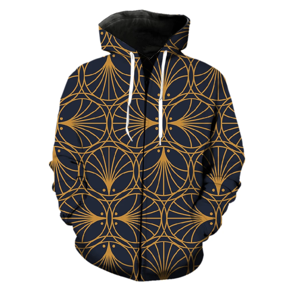 

Abstract Pattern Men's Zipper Hoodie With Hood Jackets Cool Spring Oversized Hip Hop 2022 Hot Sale Fashion Tops Streetwear Teens