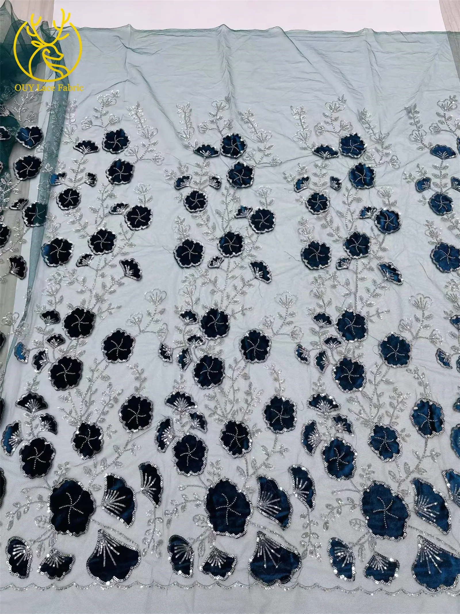 2026 New Style African Velvet  - Velvet Fabric Embroidery ulasan dan harga