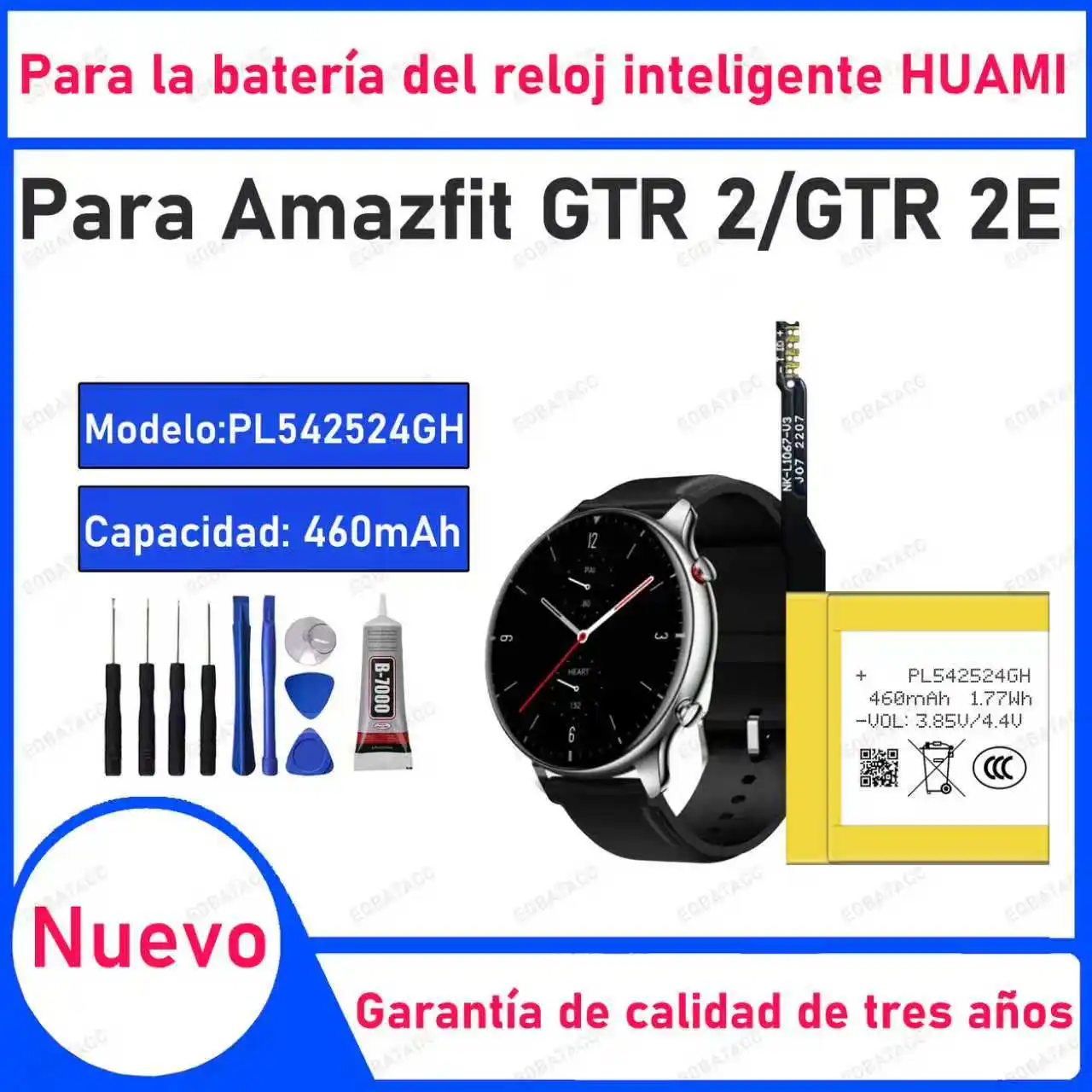 بطارية جديدة 100% عالية الجودة PL542524GH PL552624 لـ Amazfit GTR 2 2E a1952 بطارية ساعة ذكية Batteria + أدوات مجانية