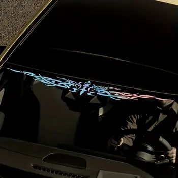 酷圖騰汽車貼紙 翼狀條紋 汽車配件 後擋風玻璃保險桿裝飾 刮痕覆蓋乙烯基貼紙 8 最佳銷售 車貼,用來遮蓋刮痕 - №6