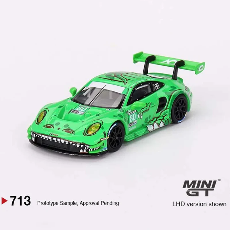 

В наличии MINIGT 713 1:64 992 GT3R # 80 GTD AO Racing Тираннозавр, литая под давлением модель диорамы, коллекция миниатюрных игрушек