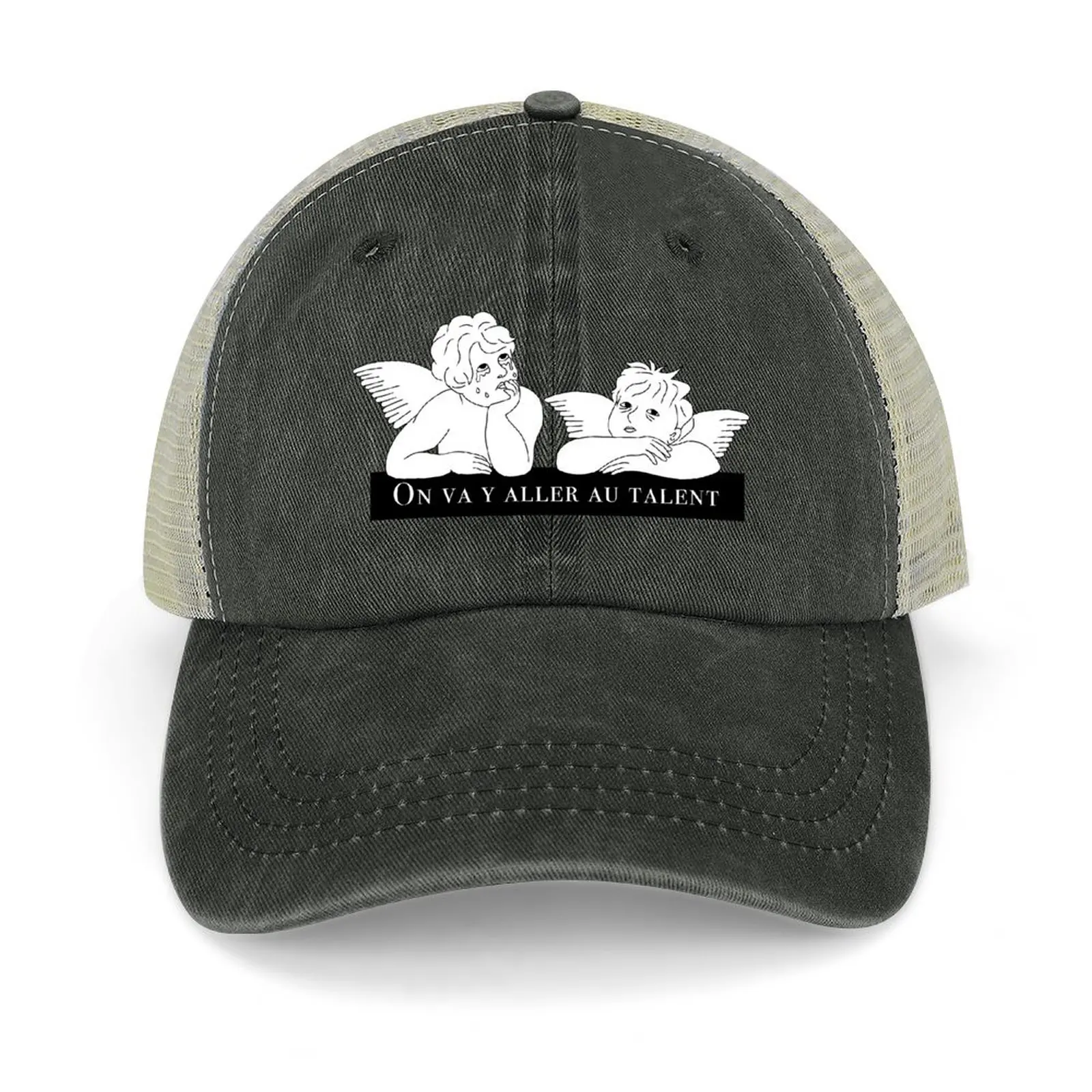 

Exhausted angels white text - small logo Baseball Cap Sports Cap Luxury man cap Anime Hat luxury woman Men Caps Women's