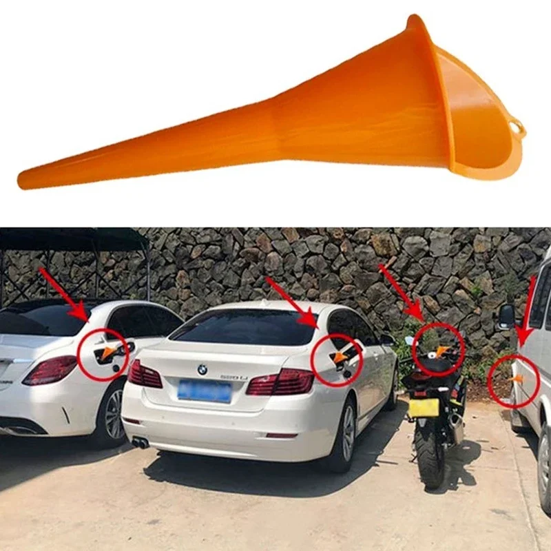 Car Long Stem Funnel Gasoline Oil Fuel Filling Tools Anti-splash Plastic Funnel Motorcycle Refueling Tools Auto Accessories