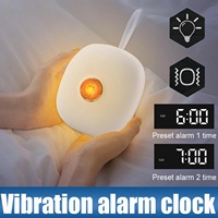 Alarm Clock Silent Vibration Alarm Clock Students Wake Up Strong Wake Artifact Creative Cute Pet Mute LED Digital Clock