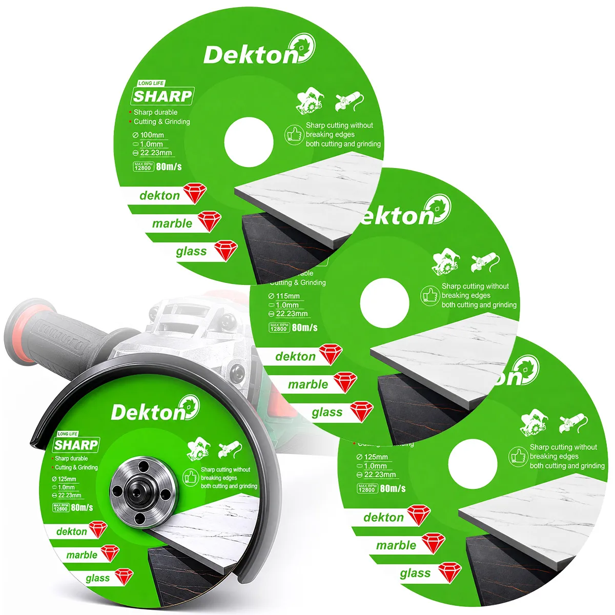 Diamond Cutting Disc 100-125mm x22.23mm for Marble Tile Glass Jade Polishing Brazing Saw Blade