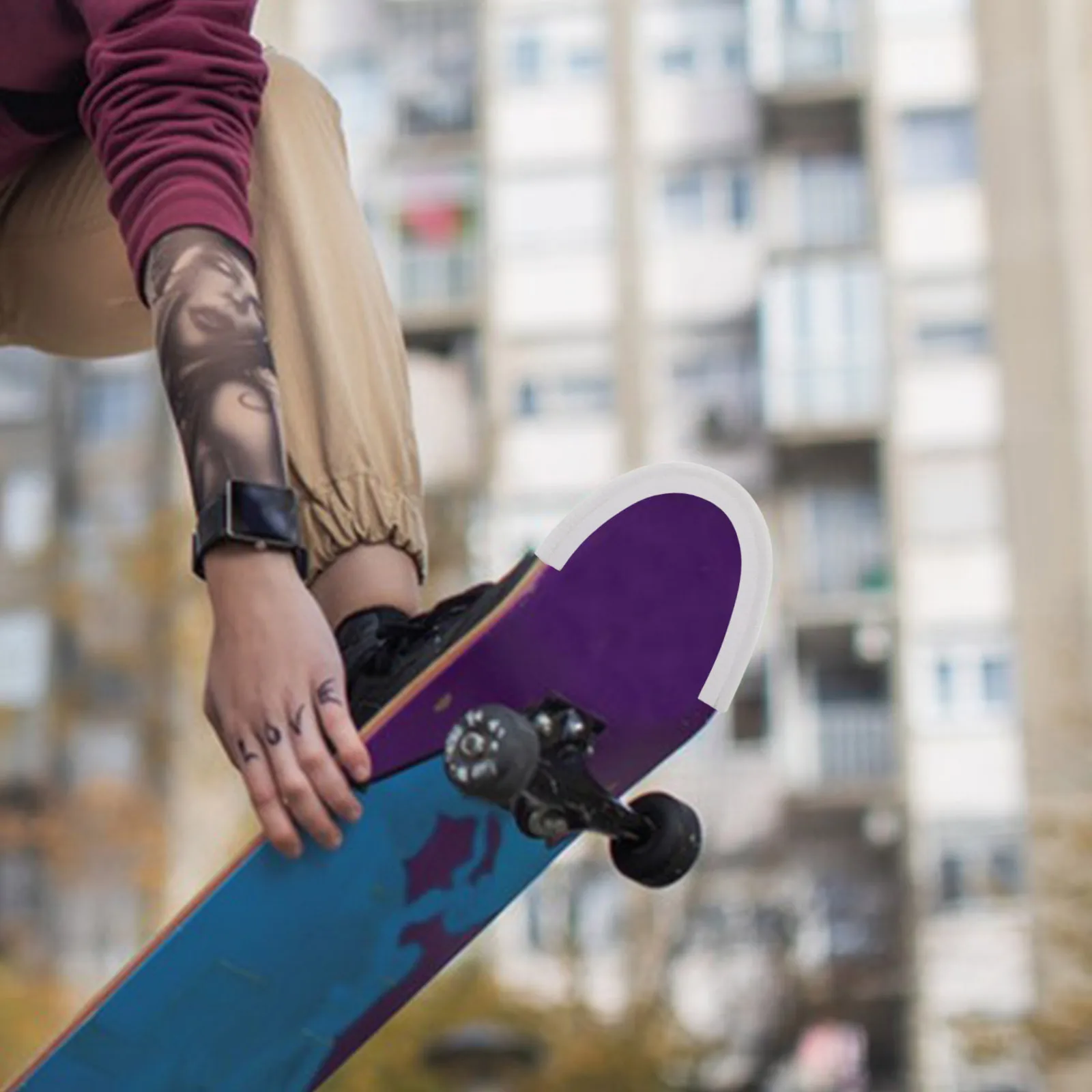 شريط حماية حافة لوح التزلج 35 سم من السيليكون الصلب لحماية سطح لوح التزلج الطويل على الجليد وسادة تحطم #5