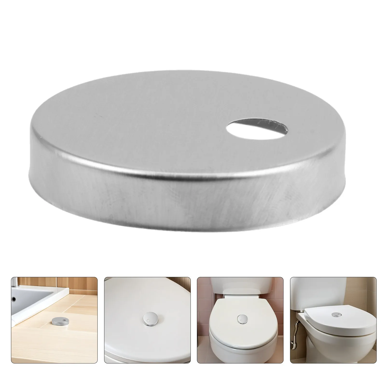 

8 шт. декоративных накладок на петли для унитаза из нержавеющей стали, 55 мм, верхнее крепление, современный дизайн, простая установка