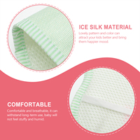 Ice Silk Stroller Liner Breathable Cushion for Baby Car Seat Cooling Pad Polyester Fiber Mat Foldable Lightweight