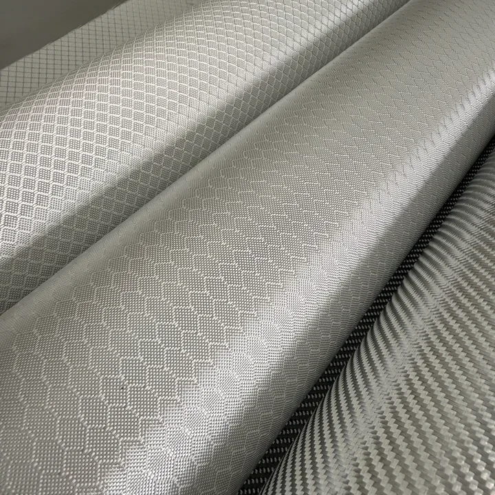 3K 240g/square meter shiny silver plated glass fiber cloth fiber fabric diagonal football pattern diamond 1m wide