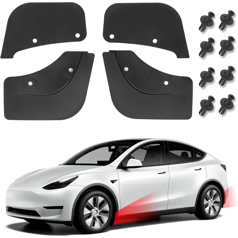 

Брызговики для Tesla Model 3 Tesla Model Y Fender, брызговик, защита автомобильных шин 4 шт. для модели Y, аксессуары, брызговик