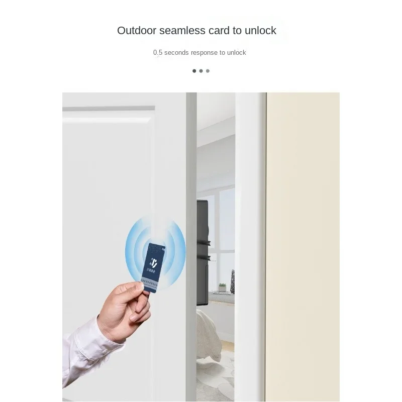 Tuya Smart Lock APP IC Card Unlock Invisible Door Lock Smart Electronic RFID Lock Indoor Wooden Door Burglar Door Locks