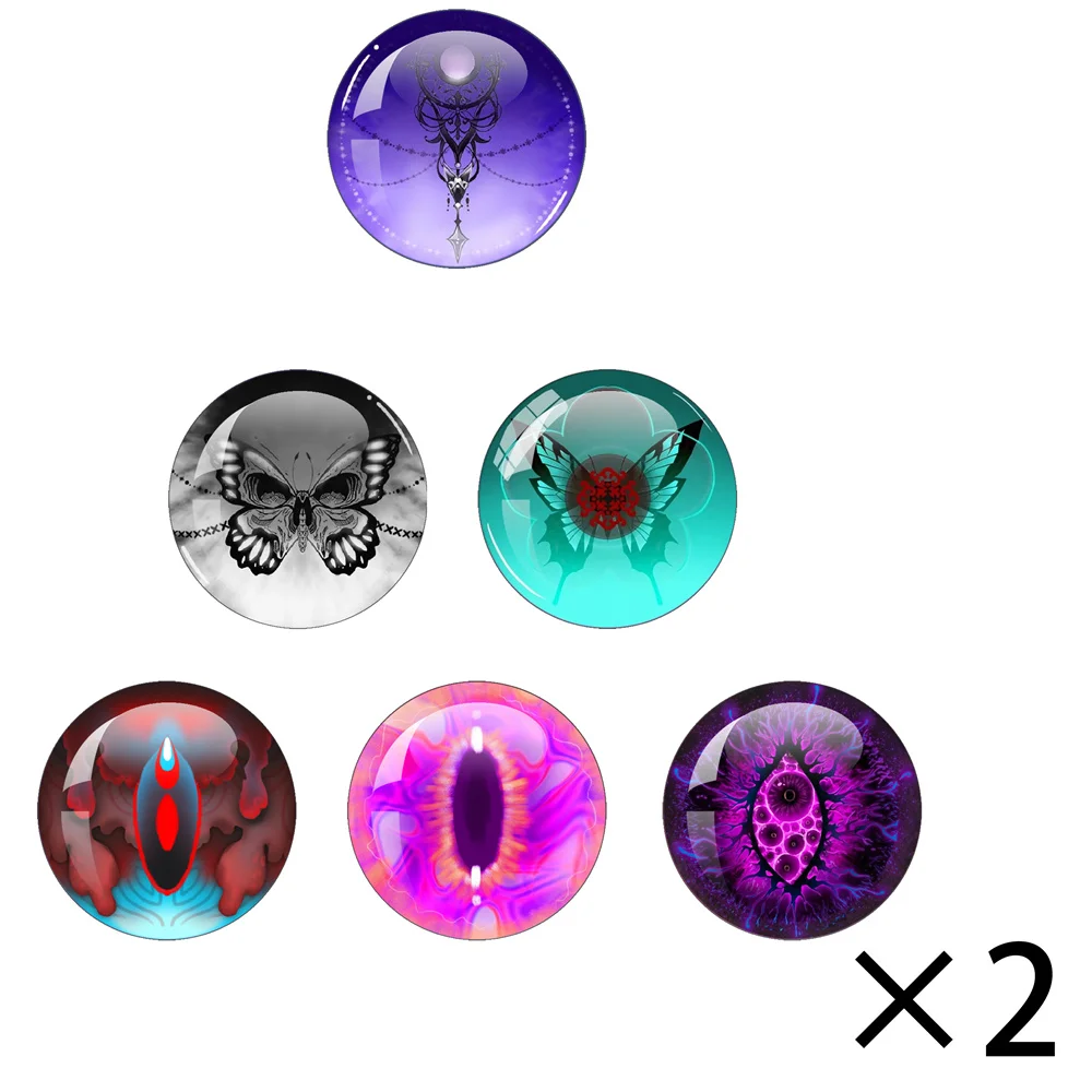 

Eyes куклы Blyth ob11 BJD DOLL в стиле Ктулху, круглый кабошон, стекло, 10 мм-40 мм, глаз, сделай сам, ювелирный аксессуар, смешанный уголок, готический чип для глаз