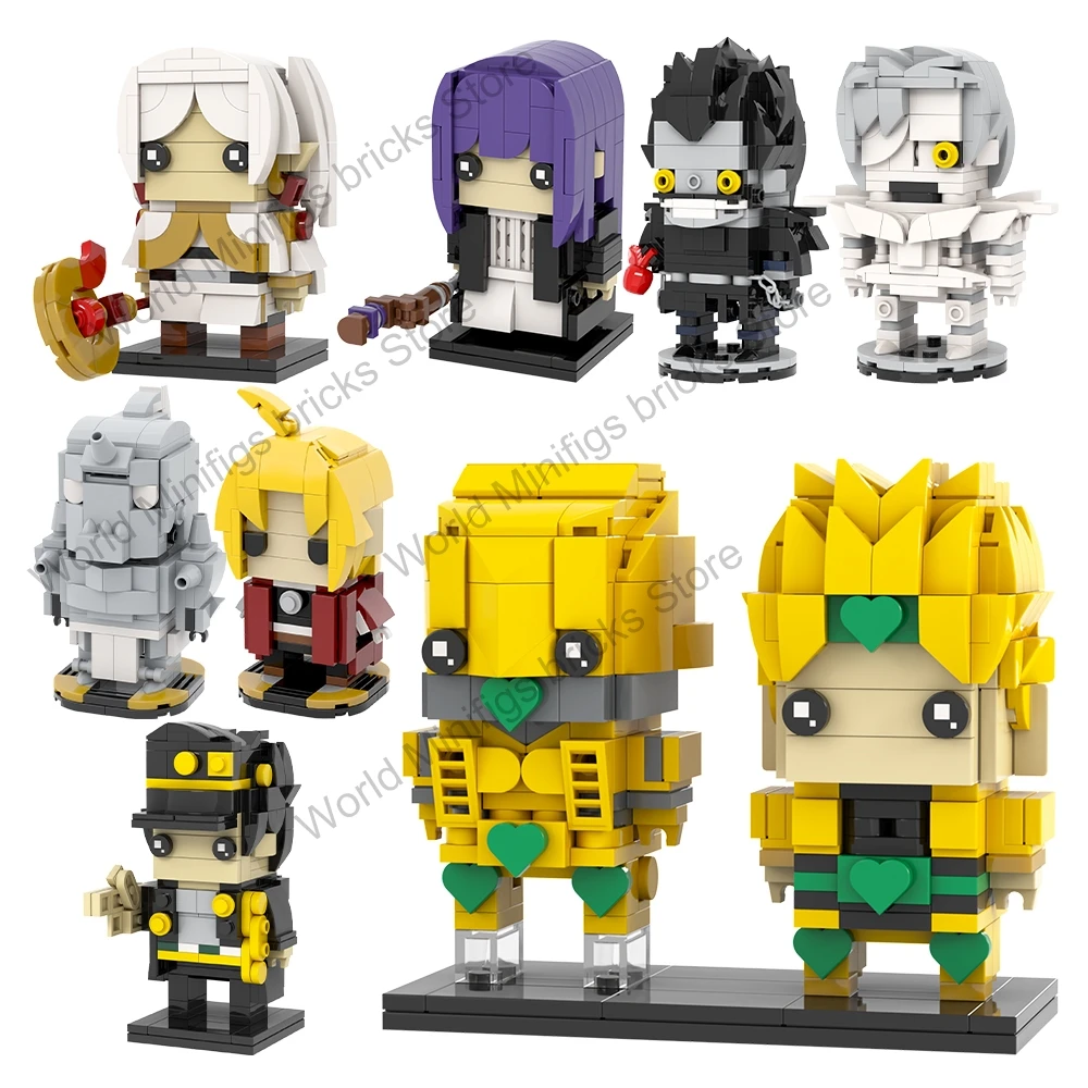 MOC Dio Brando Frieren Alphonse Rem Brickheadz Death Anime Figure Compatible Building Block Toys For Children Adult Friends Gift