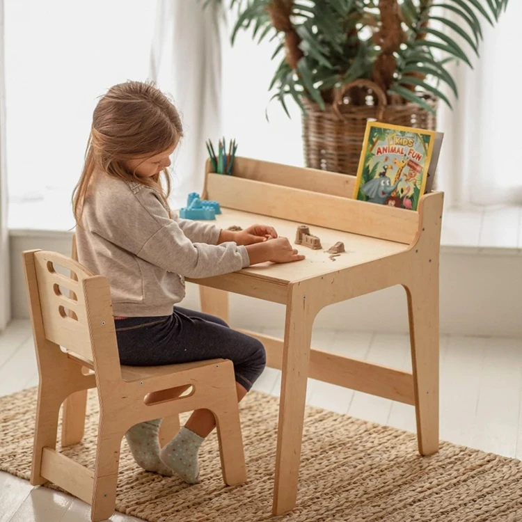 &c Kids Toddler Children Baby Activity Wooden Tables Learning Desk Kids Study Table and Chair Set School Children Furniture Sets - view 4