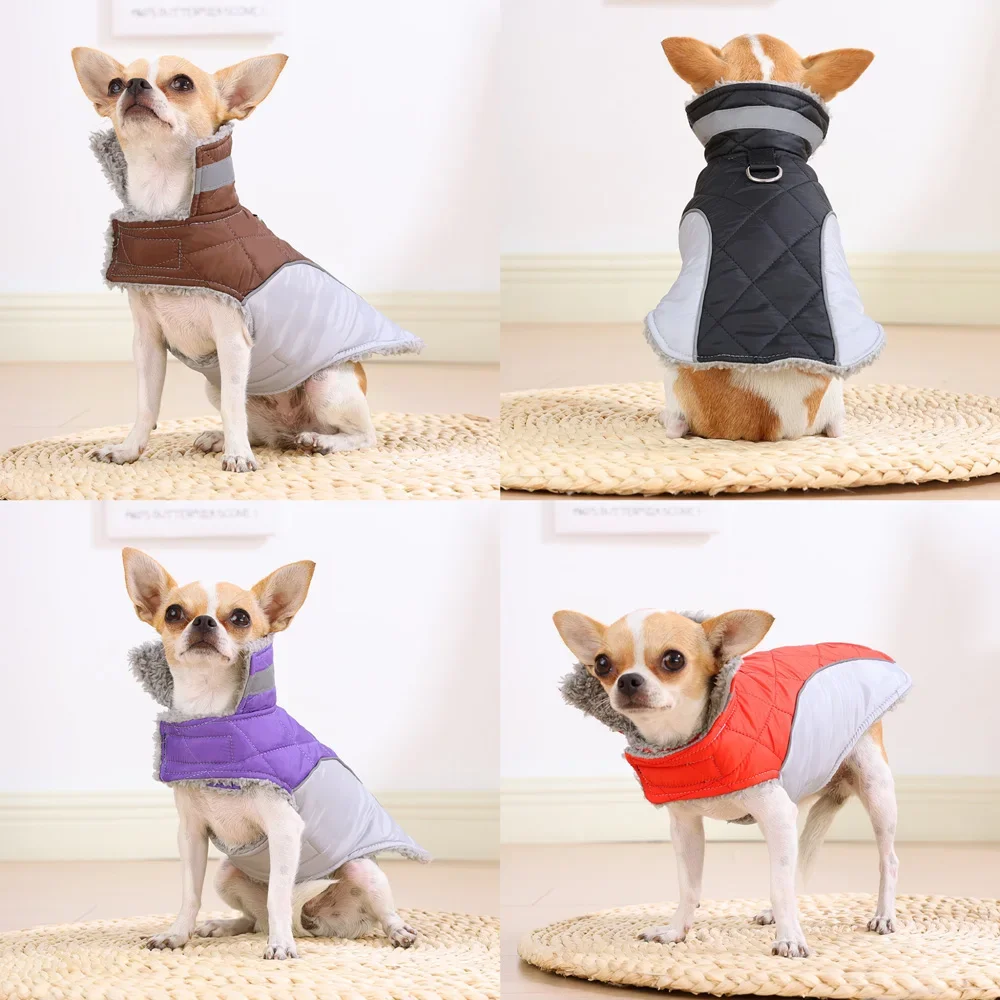 Pet Cat Clothes For Small Medium Cats Dogs Winter Waterproof Coat Reflective Kitten Clothing Warm Fleece Sphynx Jacket Outfits 5