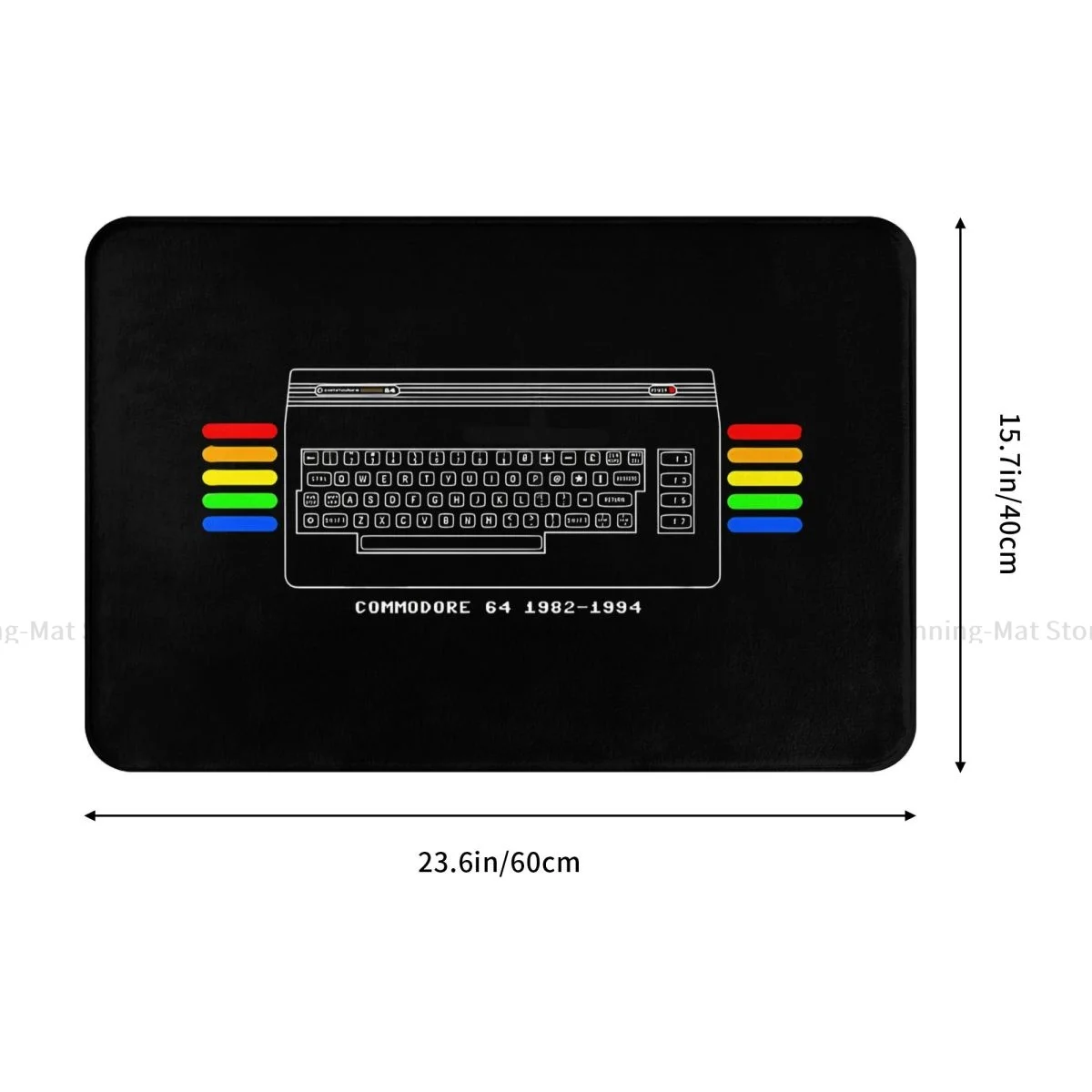 Retro Commodore 64 Non-slip Doormat Kitchen Mat C64 Keyboard Balcony Carpet Welcome Rug Home Decorative