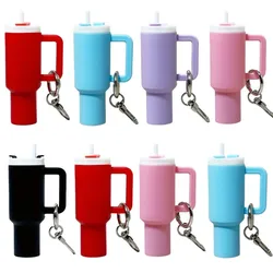 Mini Thermos Keychain - Multifunctional PVC Keyring, Suitable for Lipstick and Accessories Gift, Fashionable Bag Gecoration