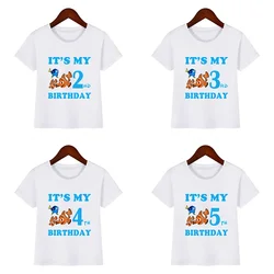 Disney Finding Nemo Dory Cute Fish Print Kids Clothes It's My 1 2 3 4 5 6 7 8 9 Years Birthday Boys Girls T shirt Baby T-Shirt