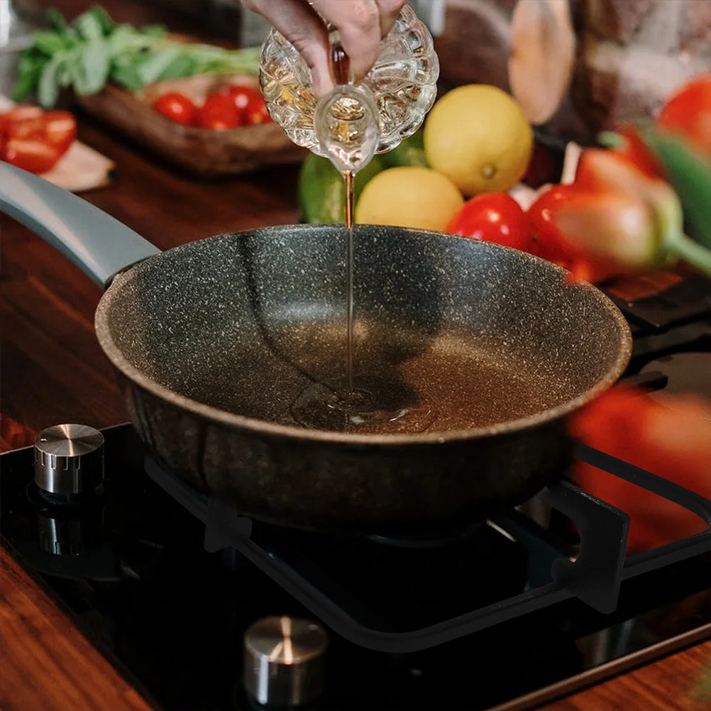 

2 Pcs Gas Stove Bracket Anti-slip Kitchen Supply Pot Holder High Temp Resistant Oil Resistant Easy Clean Cookware Parts