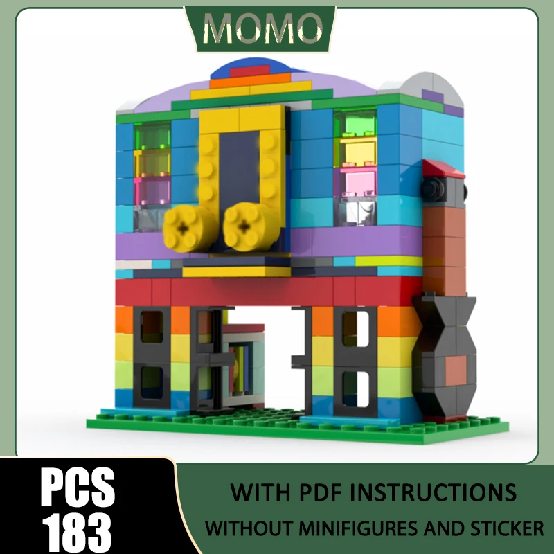 

City Street View Model Moc Building Blocks Music Shop Model Technology Brick DIY Assembly Construction Holiday Toy Gifts