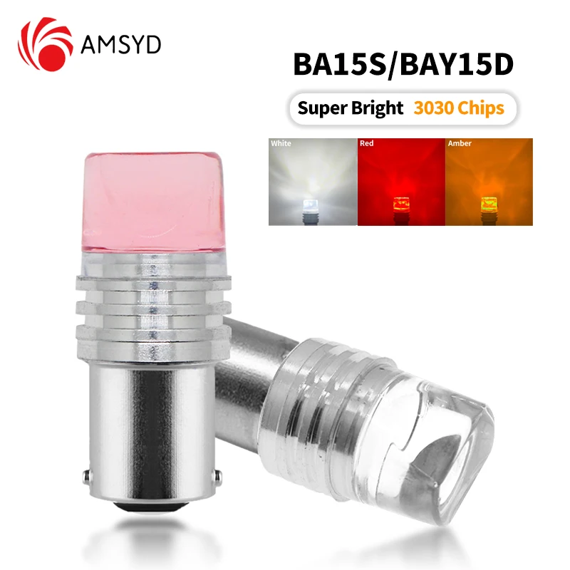 50PCS 1157 BAY15D 1156 P21W LED BA15S Bulbs 3030 9SMD Lamp For Reverse Lights Brake Light Turn Signal Lights 12V White