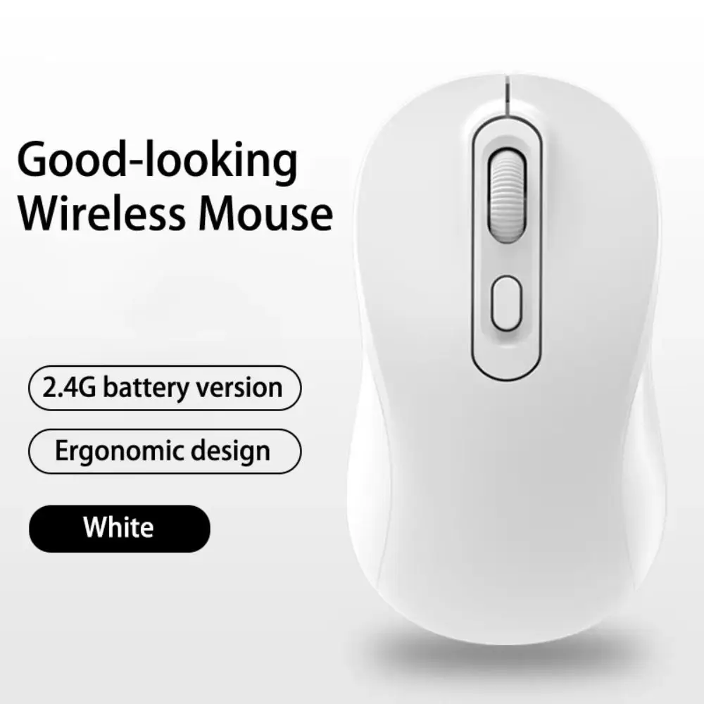 2.4GHz Macaron Wireless Mouse Noiseless Low Energy Consumption Ergonomics Wireless Mouse 1600DPI Convenient