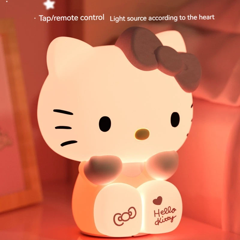 Miniso acariciando Linda luz nocturna Anime soporte de dibujos animados atmósfera decoración de escritorio compañero chica regalo de vacaciones muebles para el hogar