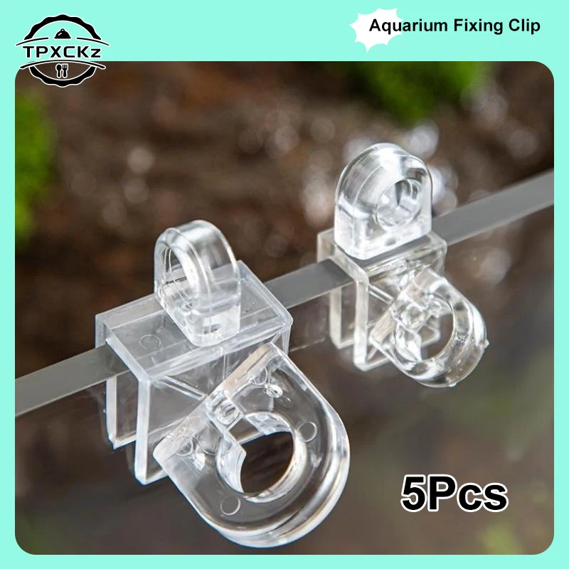 Aquarium Water Inlet Outlet Pipe Fixing Clip Fixture Clamp Fish Tank Feeding Hose Clamps Water Hose Holder Aquarium Accessories