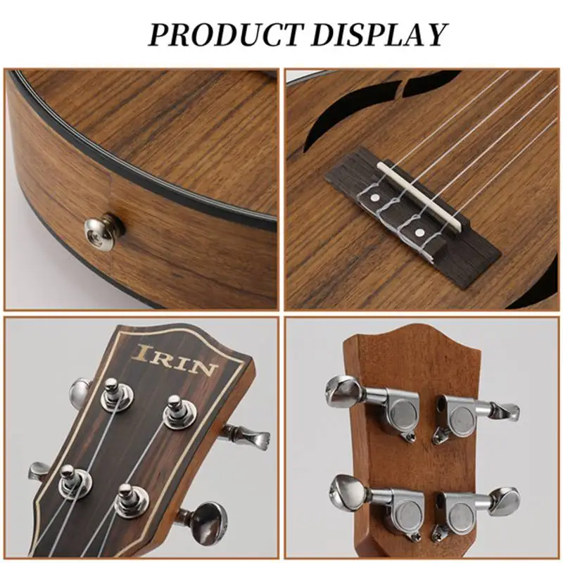 Irin Tenor Ukulele 26 นิ้วไม้วอลนัท 18 Fret กีตาร์อะคูสติก Ukelele Mahogany Fingerboard คอฮาวาย 4 String กีต้าร์