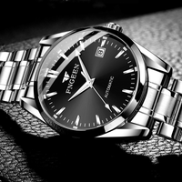 Business Calendar Automatic Hollow Mechanical Watch Stainless Steel 30M Waterproof Tourbillon Clock Relogio Masculino