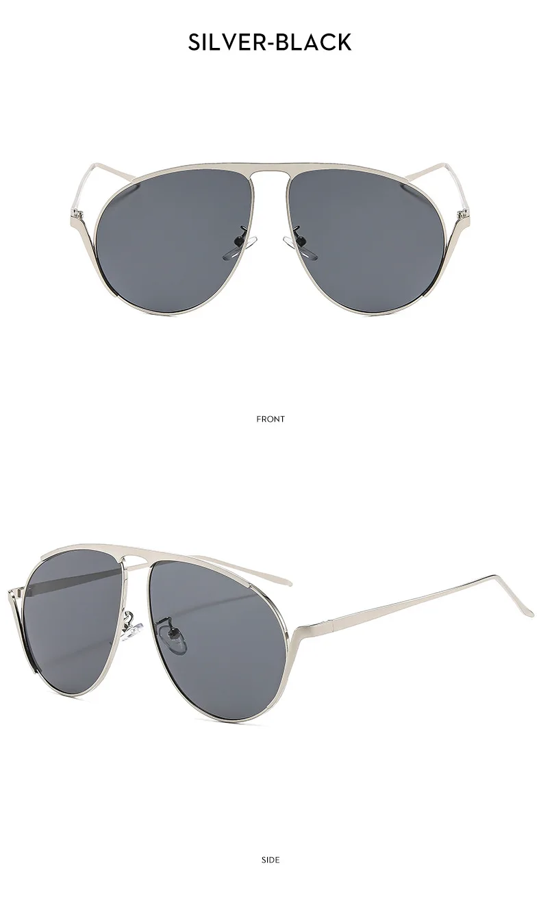 Luxuriöse runde Sonnenbrille, Anti-UV400, modische Brille für Strandreisen – Unisex-Designer-Sonnenbrille – Detail 6