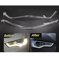 NEW Headlight DRL Tube Acrylic tube Light Bar Tube Guide Strip Light DRL Strip For Audi A6 A6L C7 2012 2013 2014 2015