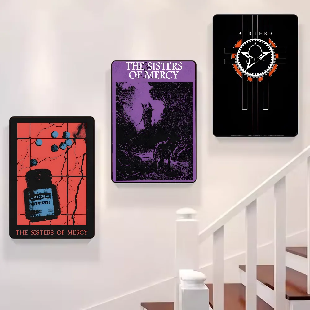 أخوات الرحمة الفرقة المشارك HD الفن لزجة جدار مقاوم للماء غرفة المعيشة المنزلي غرفة نوم بار الديكور الجمالي #3