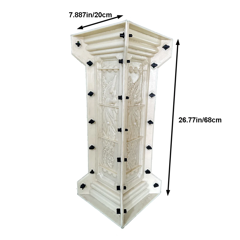 Balcony Pillar Concrete Mold 26.78' Plastic Pillar Mould DIY Casting Cement Plaster Spacing Concrete Mould Phoenix