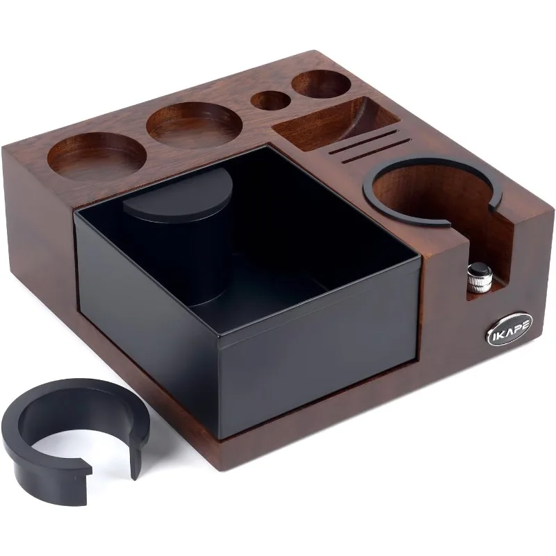 

V5 Espresso Knock Box, Espresso Coffee Organizer Box Fit for Storage 51, 54, 58MM Espresso Tamper, Distributor