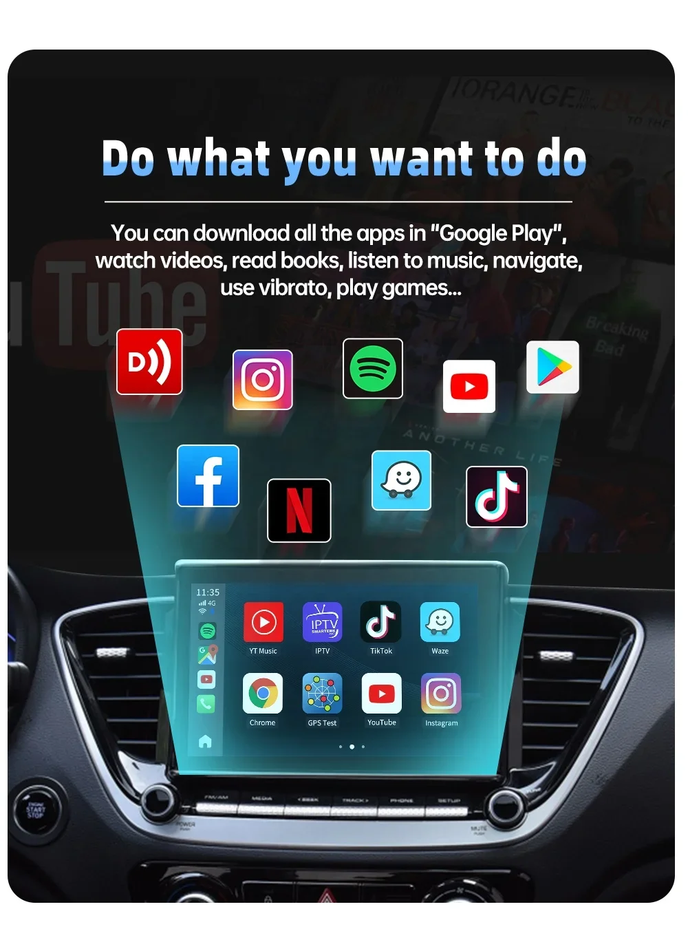 

8G + 128 ГБ Carplay Ai Smart Android 13, беспроводной USB-ключ, радио, Android Auto, портативная коробка для Carplay
