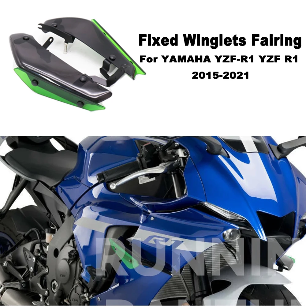 

For YAMAHA YZF-R1 YZF R1 2015-2021 Motorcycle Fairing Parts Aerodynamic Wing Kit Fixed Winglet Fairing Wing