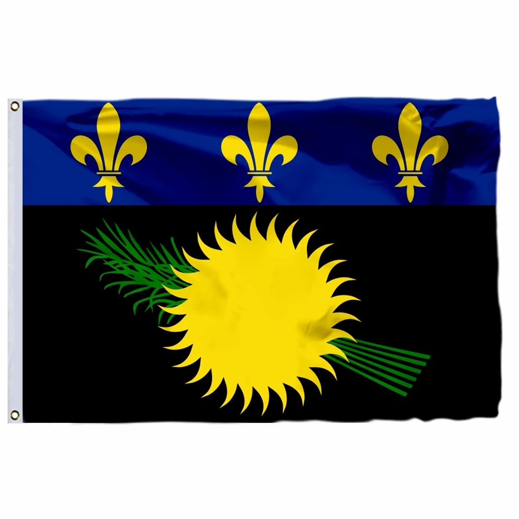 

France Guadeloupe (local) Flag 90X150CM 3X5FT 100D Polyester Double Stitched High Quality Banner