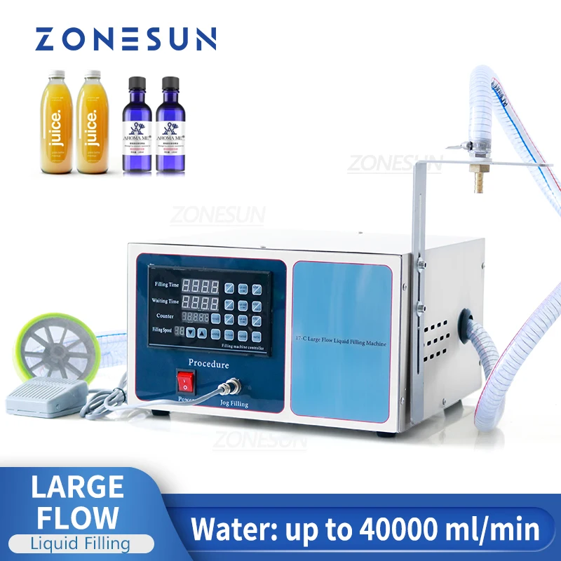 

ZONESUN GZ-GFK17C Automatic Filling Machine Laundry Detergent Shampoo Juice Oil Milk Food Beverage Liquid Bottle Filling Machine