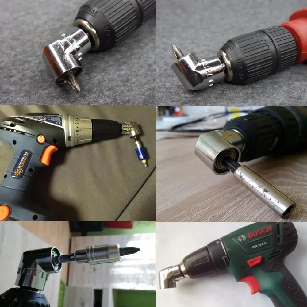 New Adjustable 105 Degree Right Angle Driver Screwdriver Hand Tools Set 1/4 Hex Shank For Power Drill Screwdriver Bits Tools