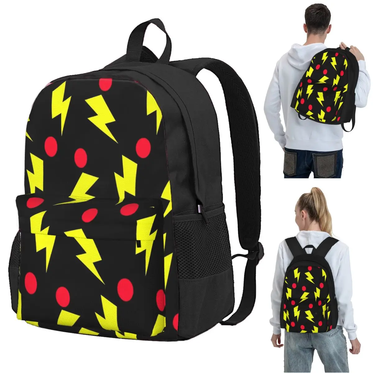 Flash Of Lightning Backpack Student BookBag Kids School Bag Laptop Shoulder Bags for Boys Girls