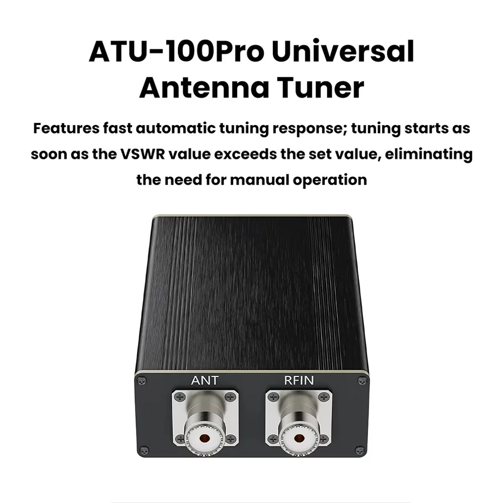 ATU-100 Pro+ Automatic Antenna Tuner 150W 1.8MHz-55MHz OLED Display Atu100 Assembled with Metal Shell Recharbable Battery