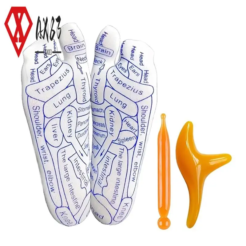 

AX83-Reflex Socks, носки Z100, рефлексологические носки с инструментами, точечный рефлексологический носок для массажа ног