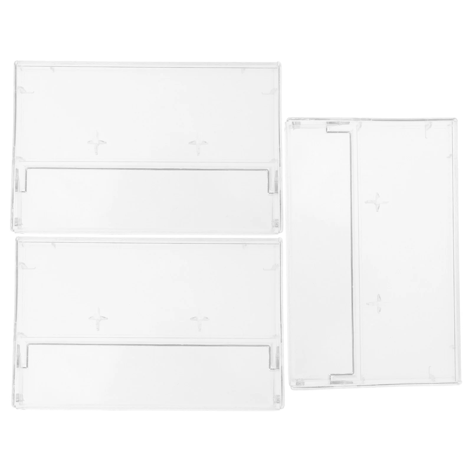 

3 Pcs Tape Cassette Storage Case Plastic Organizer Empty Boxes Recording