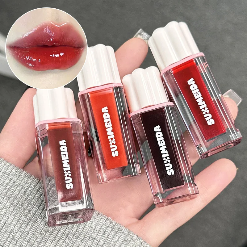 Lucidalabbra idratante a specchio, lucidalabbra Dudu Lip gloss autunno e inverno lucidalabbra a lunga durata a bassa saturazione, display a colori naturali