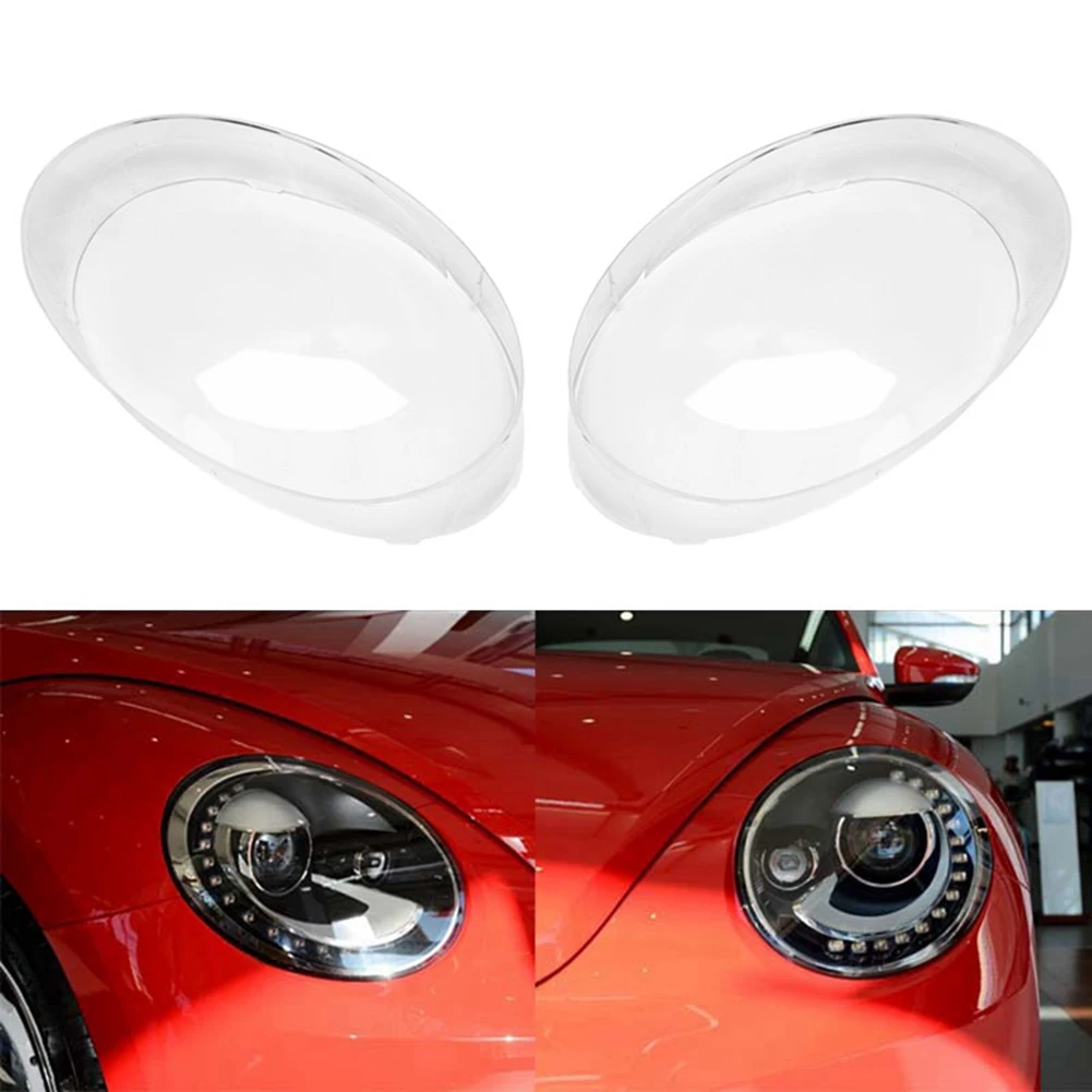 Car Right Headlight Shell Lamp Shade Transparent Lens Cover Headlight Cover for VW Beetle 2013-2019