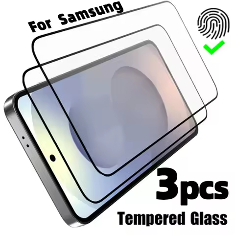3Pcs Ultra HD Glass Screen Protector Tempered Glass Compatible with Samsung Galaxy S24 S25 Ultra S24 S23 S22 S21 Plus FE Glass