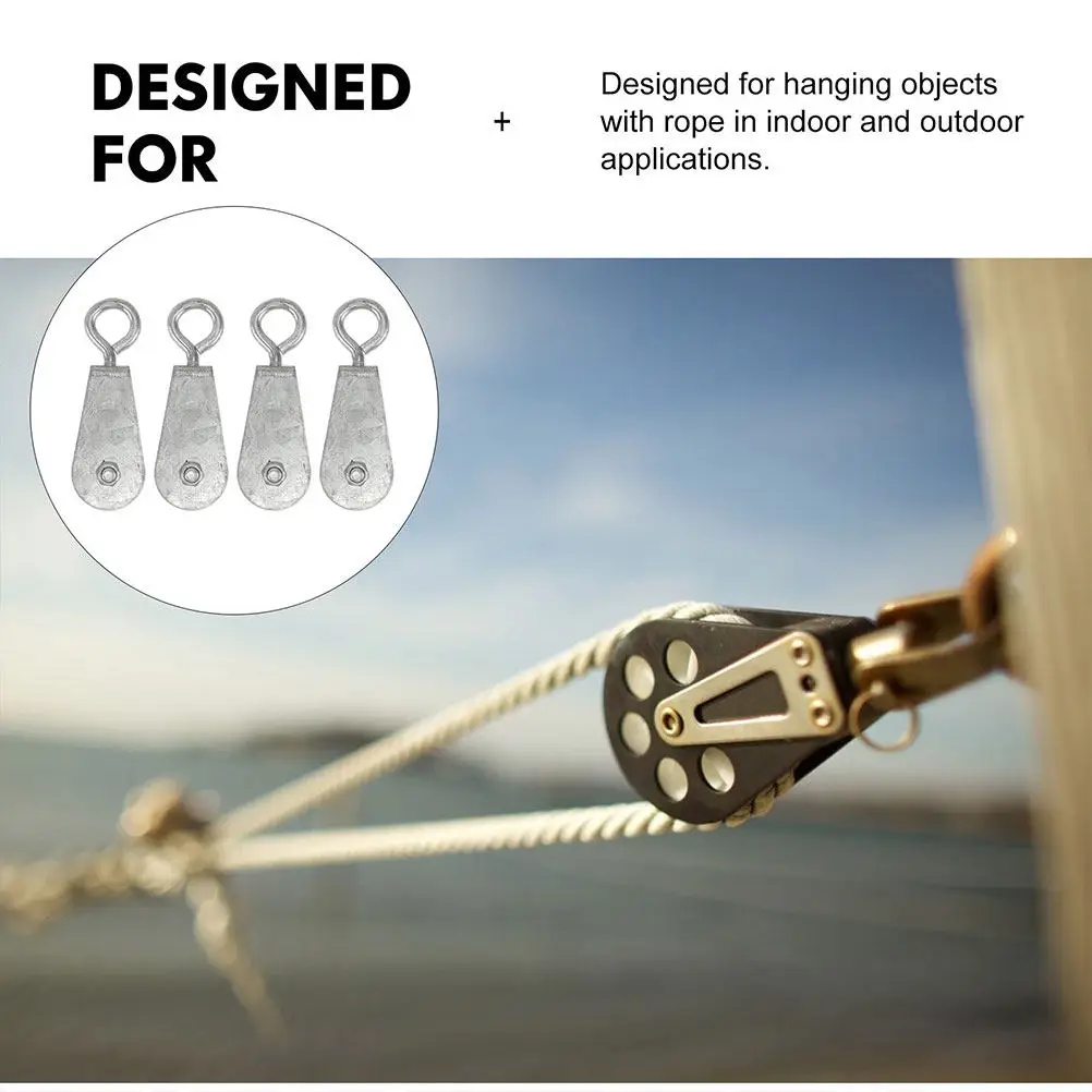 Heavy Duty Steel Wire Rope Pulley Smooth Bearing Cable Lifting Hoisting Pulley Block for Multiple Uses Lifting Swivel Hook