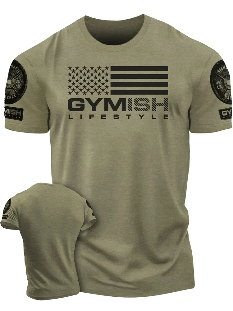 The 3D printed men's T-shirt for the summer of 2025 is a bestseller for sports fitness exercise casual fashion and lightness - Image 2