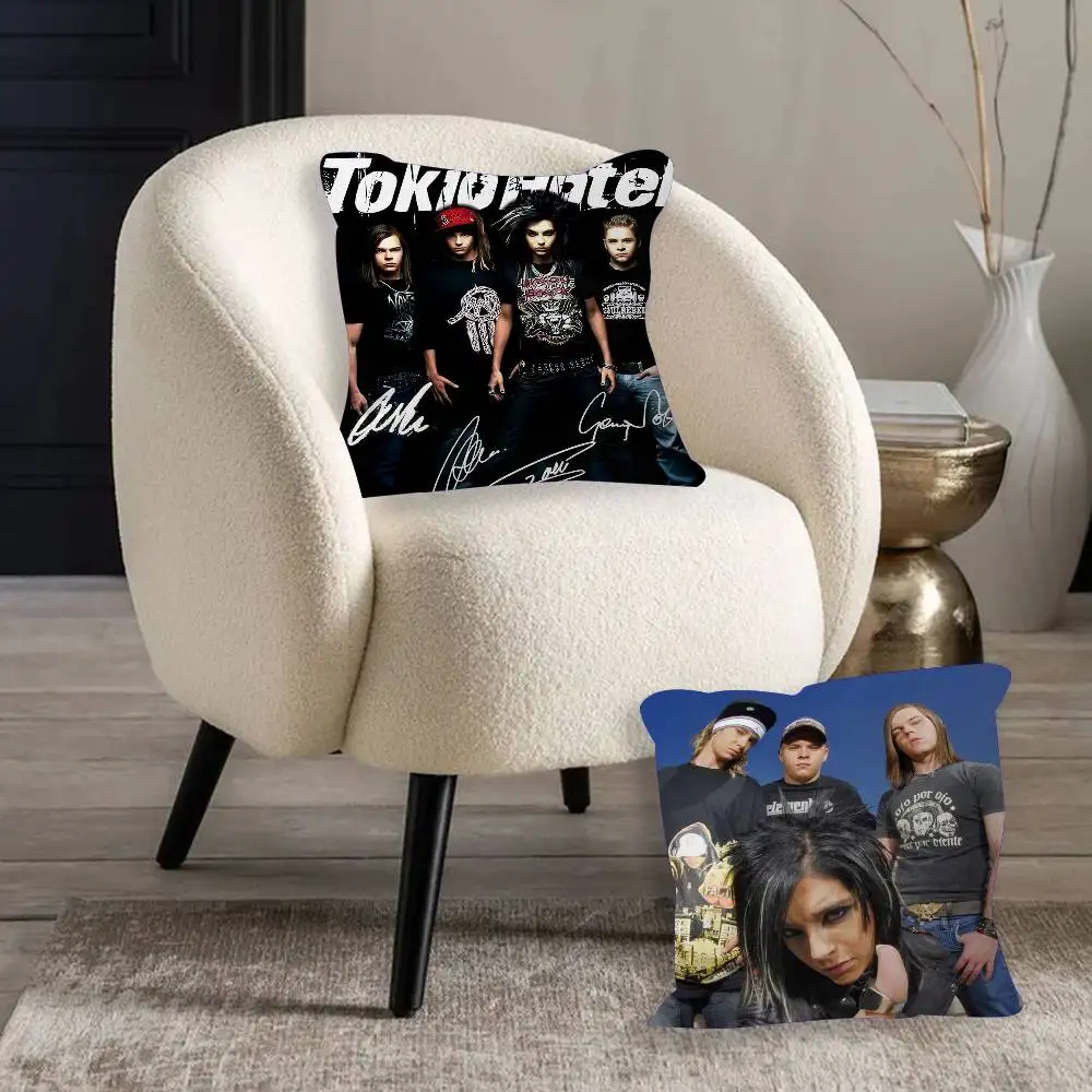 

Декоративные подушки с персонализированным изображением и текстом в стиле Tokyo Hotel, подарки для дома, 45x45 см